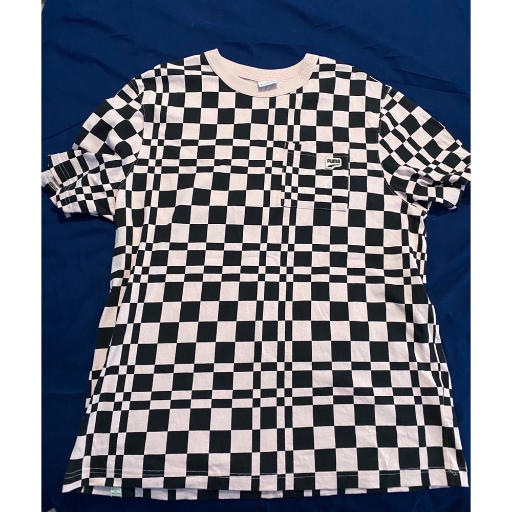 Checkered Pink+Black Puma Tee